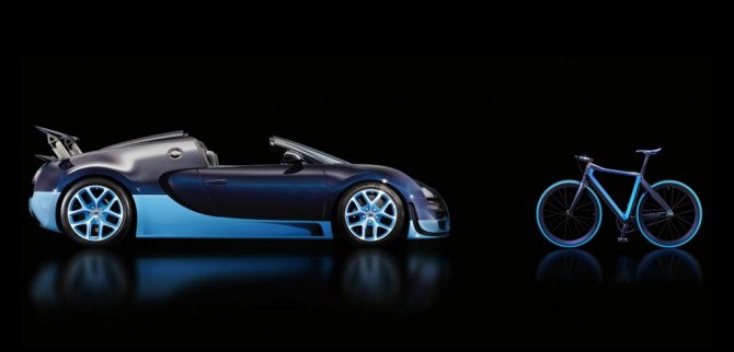 Siêu xe đạp nhẹ nhất trên thế giới của Bugatti